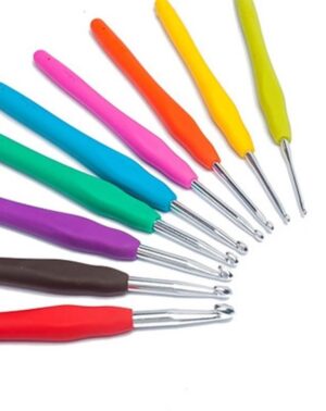 Set crochet mango silicona 9 unidades