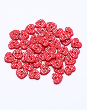 Botón corazón madera 15mm