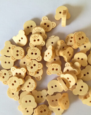 Botón madera oso 1,1 cms