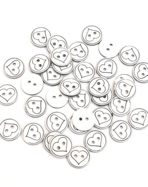 Botón resina corazón 1,3cms