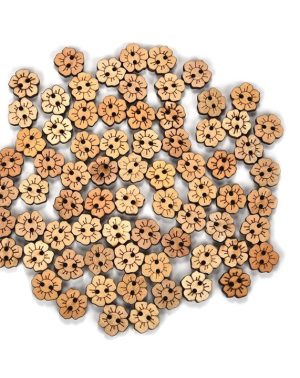 Botón madera flor 1,4 cms
