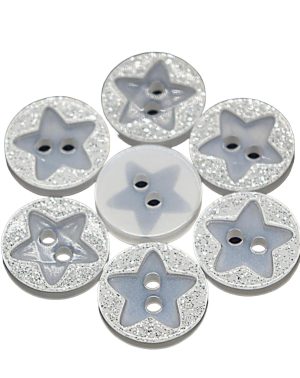 Botón estrella de resina 12mm