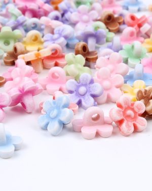 Mini Botón flores de resina 10mm