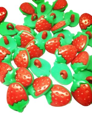 Botón plástico de frutilla 15mm