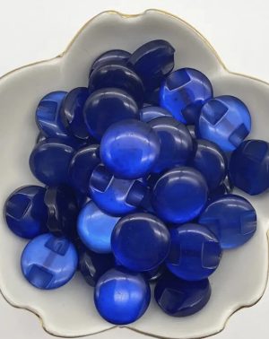 Botón acrílico redondo azul