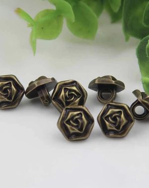 Botón flor color bronce