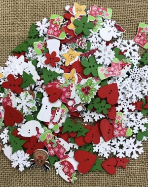 Set 50 botones navidad
