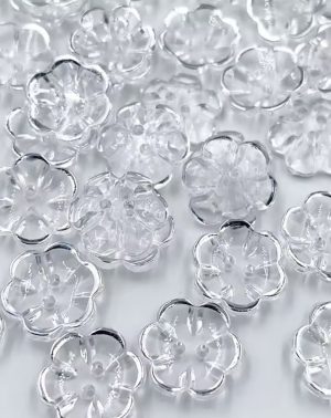 Botón flor transparente 15mm