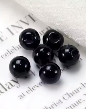 Botón perla negro de 8mm
