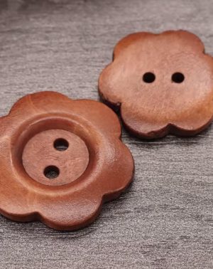 Botón madera flor 20mm